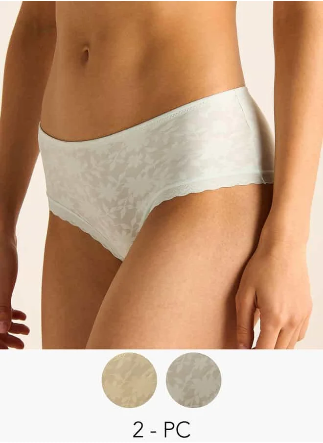 فاف Set of 3 - Textured Briefs with Elasticated Waistband
