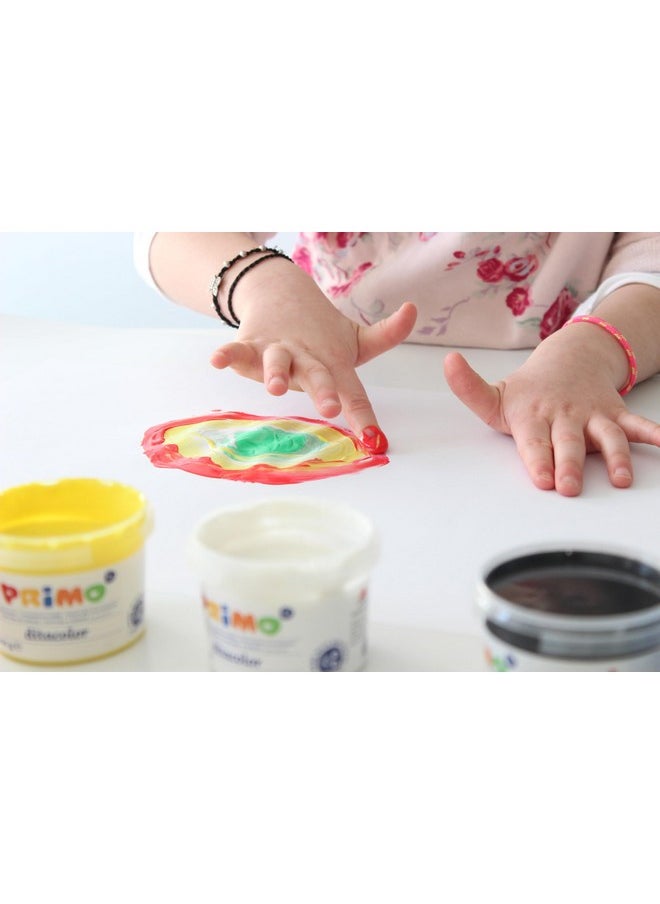 PRIMO Finger Paint Set, 6-Color Set, Non-Toxic, Smooth, For Young Artists  - Image 4