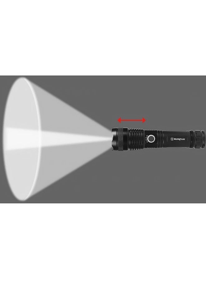 Westinghouse Lighting - Westinghouse WF393 Super Bright USB Rechargeable LED Flashlight, 1200 Lumens, 8 Hours Runtime, 5 Lighting Modes, Adjustable Focus - Image 1