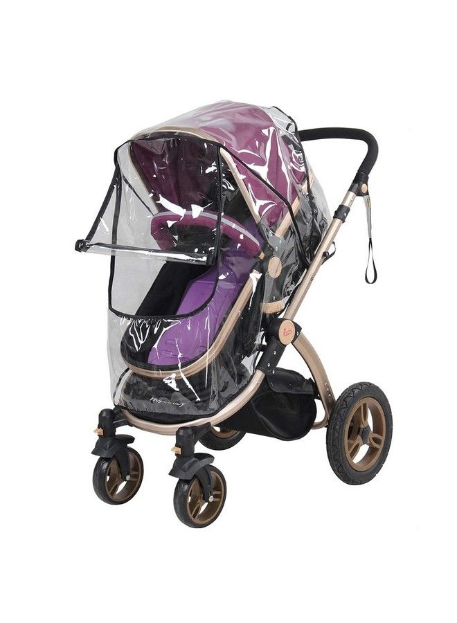 Estink غطاء واقي من المطر لعربة الأطفال، غطاء واقي من المطر شفاف مقاوم للماء ويمكن طيه لعربة الأطفال - Image 4