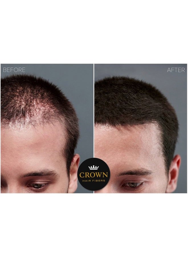 CROWN TWENTY1 CROWN Hair Fibers - Best Keratin Hair Fiber Instantly Thickens Thin Hair for Men and Women - Natural Hair Loss Concealer 0.87oz - Light Brown - Image 3