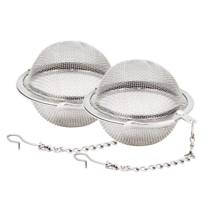 2PCS STAINLESS STEEL MESH TEA BALL 21 INCH TEA STRAINERS TEAS INFUSER STRAINER FILTERS FOR TEAS