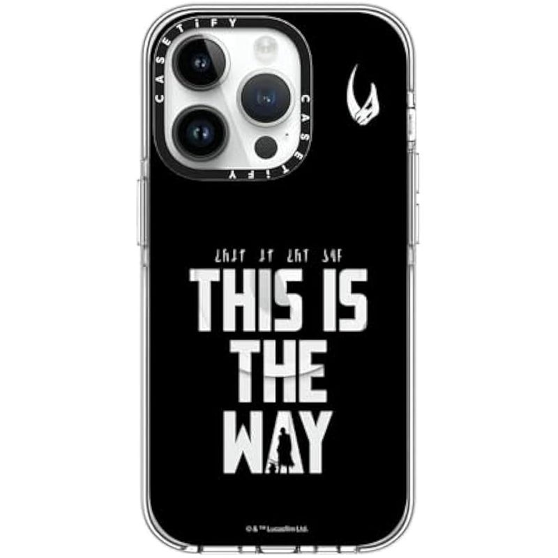 Casetify Clear iPhone 14 Pro Case 【Mandalorian Co-Lab/Not Yellowing / 6.6ft Drop Protection/Compatible with Magsafe】 - This is The Way - Black - Clear - Image 1