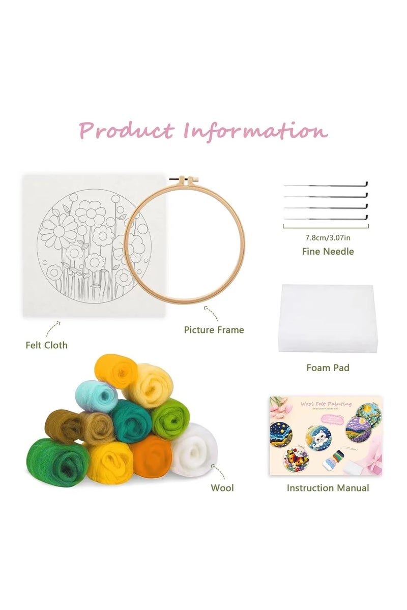 Wool needle felt painting kit - Image 2
