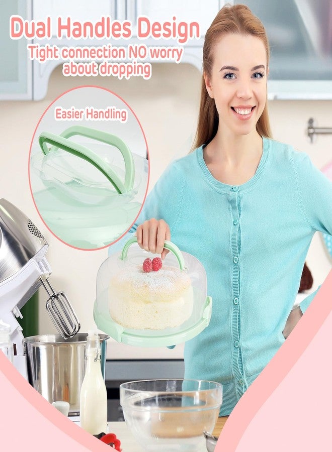 Ohuhu Cheesecake Container, Cake Pie Carrier BPA-Free up to 10'' Cake - Cupcake Containers with Lid and 2 Handles 4-in-1 Multipurpose Cake Keeper Holder Platter for Pie Devil Eggs Mothers Day Gifts - Image 3