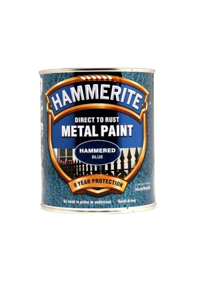 Hammerite Metal Paint Hammered Blue 750ml