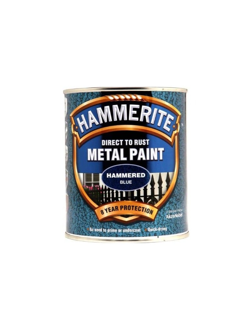 Hammerite Metal Paint Hammered Blue 750ml