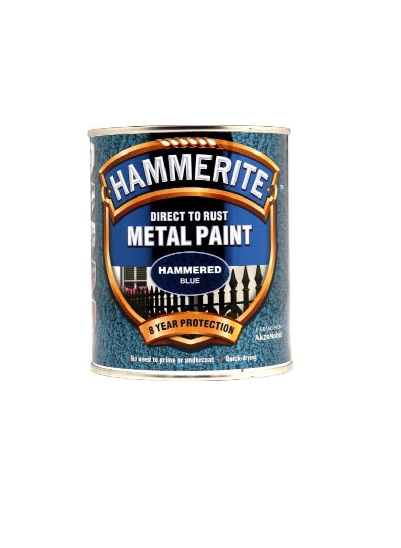 Hammerite Metal Paint Hammered Blue 750ml