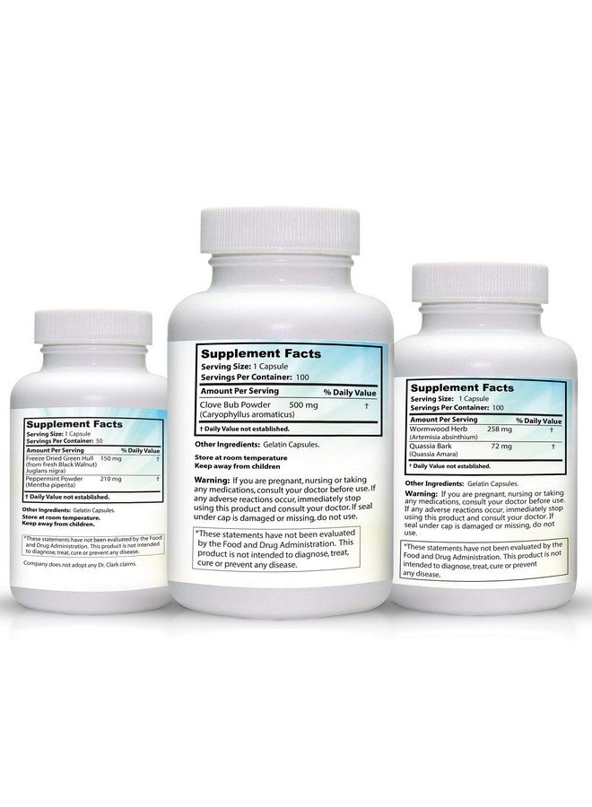 Dr Clark Store Dr. Clark Store Intestine Support & Cleanse Kit - with Freeze-Dried Green Black Walnut Hulls, Wormwood, and Cloves-Helps Maintain Optimum Intestinal Function - Image 3