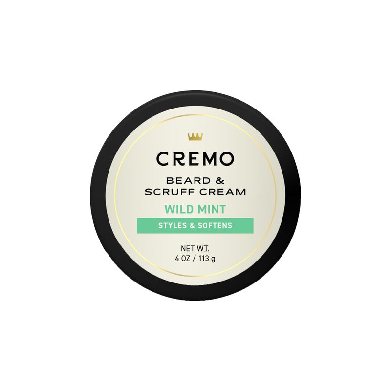 Cremo Beard & Scruff Cream, Wild Mint, 4 Ounce (Pack of 1) - Soothe Beard Itch, Condition and Offer Light-Hold Styling for Stubble and Scruff (Product Packaging May Vary) - Image 1
