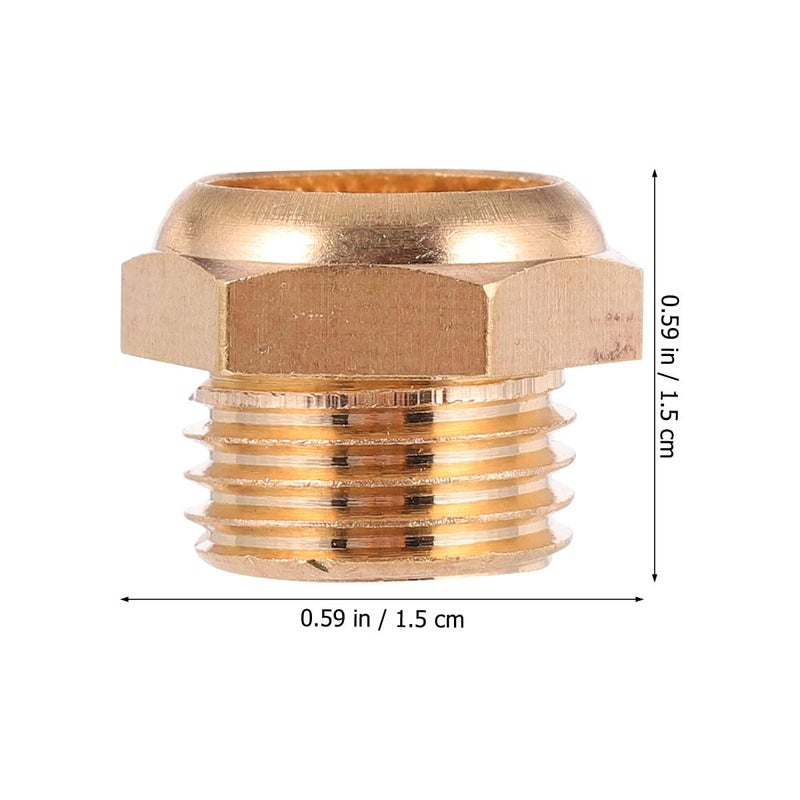 Pneumatic Solenoid Porous Bronze Mufflers Brass Body Flat Head G1 4 Thread 10pcs Set - Image 3