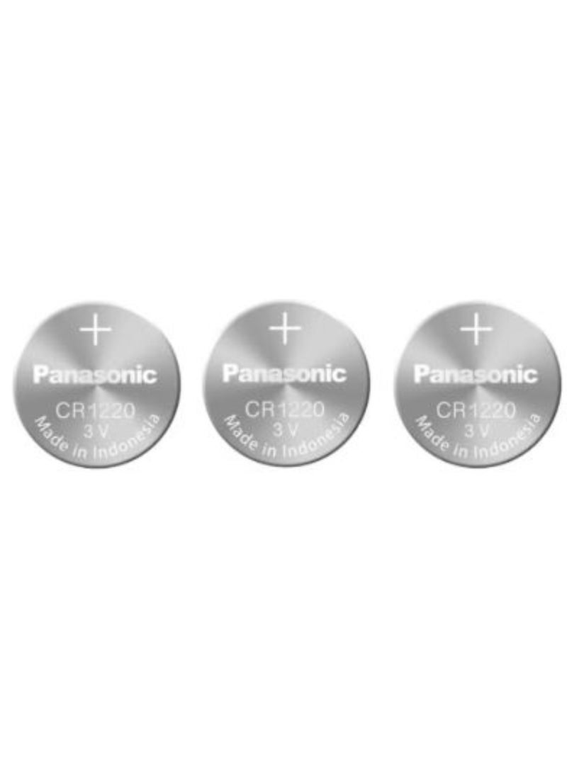 3-Pieces Panasonic CR1220 Lithium 3V Indonesia Batteries