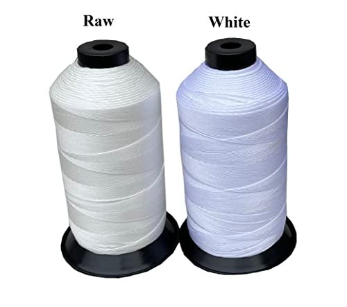 item4ever Bonded Nylon Sewing Thread Size #138 T135 1250yds for Outdoor Upholstery (White) - Image 2