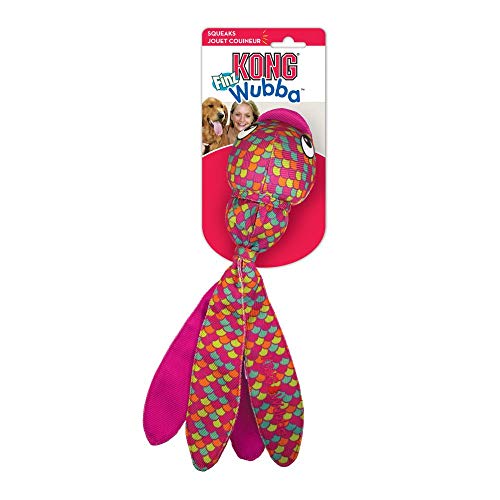 KONG Wubba Finz - Dog Toy for Tug of War & Fetch - Dog Supplies for Puppy & Dog Playtime - Outdoor & Indoor Dog Toy (Pink, Small) - Image 4