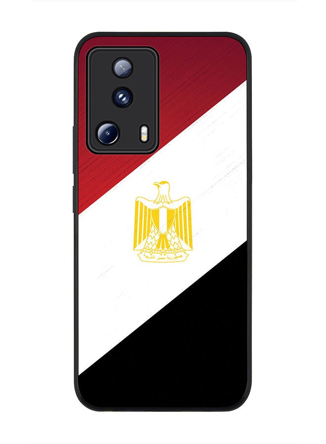 Stylizedd Rugged Black edge case for Xiaomi 13 Lite 5G / Xiaomi Civi 2 5G, Slim fit Soft Case Flexible Rubber Edges Anti Drop TPU Gel Thin Cover -  Flag Of Egypt - Image 1