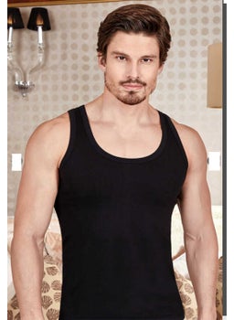 1022 Black Jersey Men's 6-Pack Special Stitched Undershirt 100% Cotton