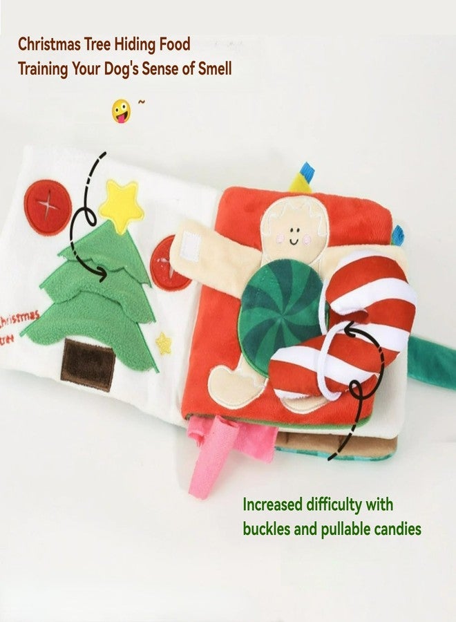 Layheld Dog Toy Snuffle Sound Book Series Lunch Space Christmas Goodnight Birthday Scout Themes 3D Puppy Decor Cover Puzzle Toy Dog Accessories for Mental Stimulation & Slow Feeding (Xmas) - Image 4