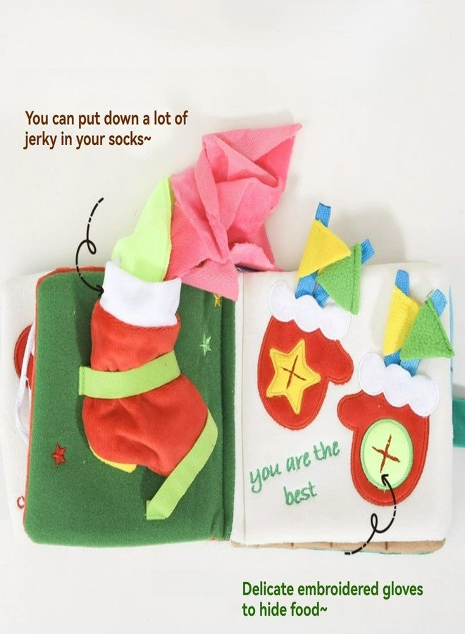 Layheld Dog Toy Snuffle Sound Book Series Lunch Space Christmas Goodnight Birthday Scout Themes 3D Puppy Decor Cover Puzzle Toy Dog Accessories for Mental Stimulation & Slow Feeding (Xmas) - Image 5