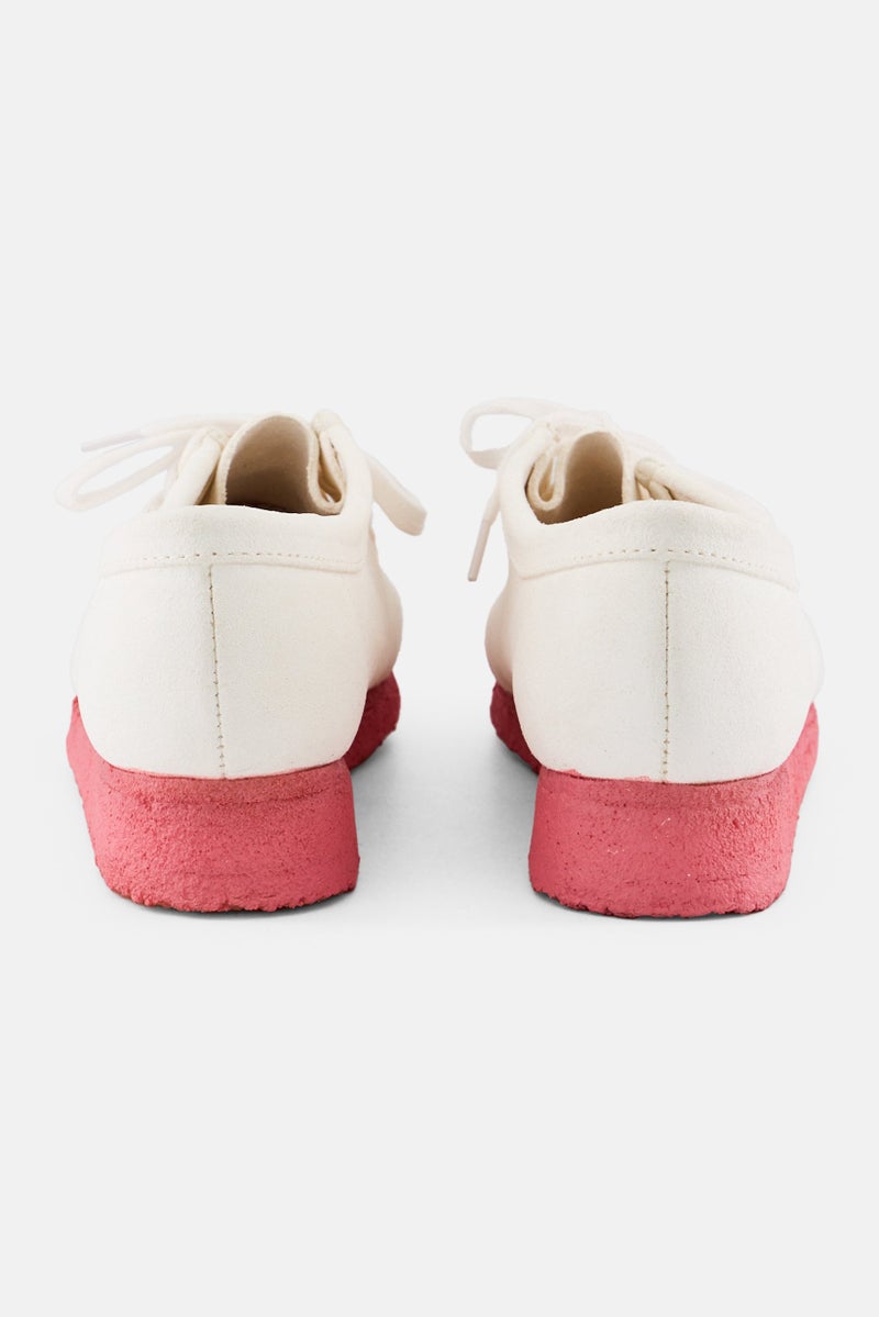 clarks أحذية كاجوال نسائية من نوع والابي برباط، بيضاء - Image 4