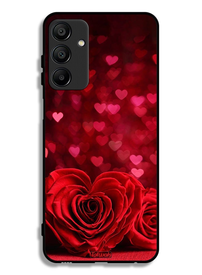 Tolwak Samsung Galaxy A15 5G Protective Case Cover Heart Flowers Abstract Art - Image 1