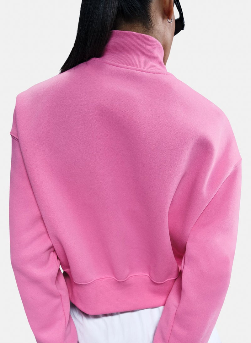 Nike Women’s Nike Sportswear Phoenix Fleece Quarter-Zip Cropped Sweatshirt - Image 3