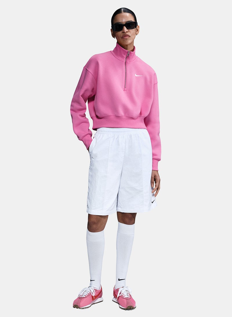 Nike Women’s Nike Sportswear Phoenix Fleece Quarter-Zip Cropped Sweatshirt - Image 1