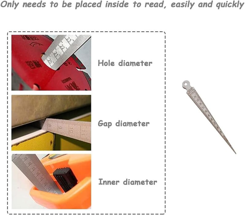 Utoolmart 1-15mm CB03 Taper Guage Feeler Welding Gauge Gap Hole Measuring Tool Inch & Metric 1 Pcs - Image 3