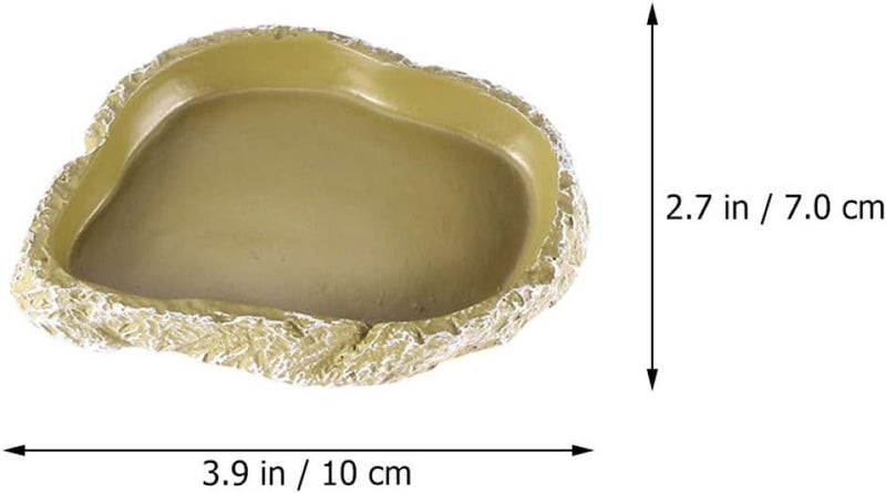 SUPVOX 3pcs Bearded Dragon Food Bowl Resin Reptile Water Dish Snake Tank Accessories - Image 2