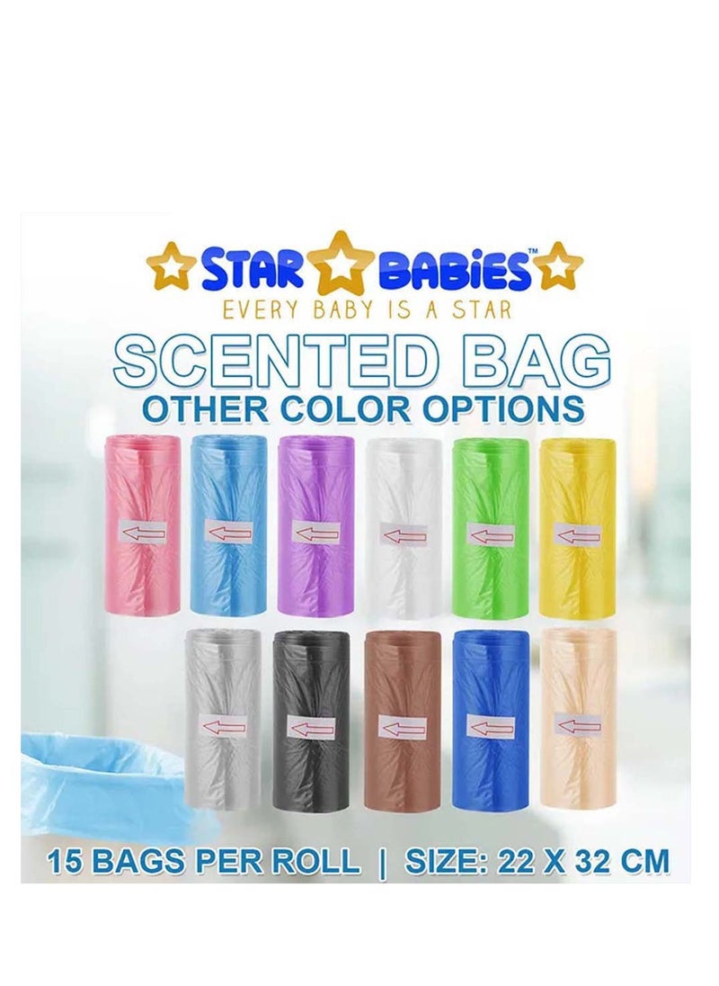 STAR BABiES Star Babies - Combo Pack of 2- Powder Puff with Disposable Scented Bag (5 Pcs w/Dispenser) - Pink  - Image 3