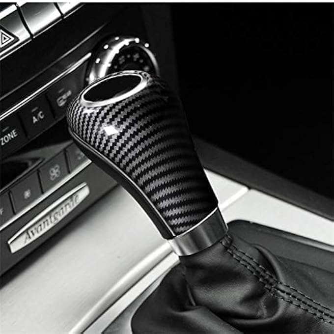 rayihni Gear Shift Knob Cover Protective Compatible with Mercedes Benz 20042014 Interior Accessories  Carbon fiber Black - Image 4
