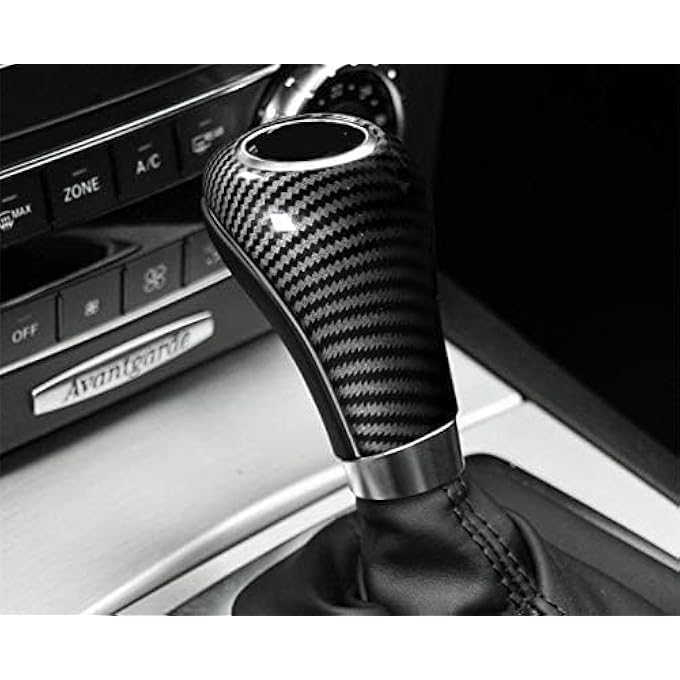 rayihni Gear Shift Knob Cover Protective Compatible with Mercedes Benz 20042014 Interior Accessories  Carbon fiber Black - Image 2
