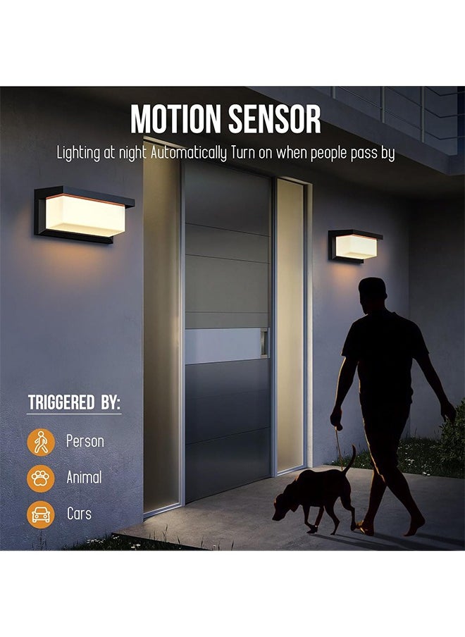 Sweet Life - Modern Outdoor Wall Lights, Solar wall light, Warmwhite 3000K Wall Mounted Lamps, Aluminum Matte Black Porch Patio Light, IP65 Waterproof for Hallway Stairs Gardens - Image 1