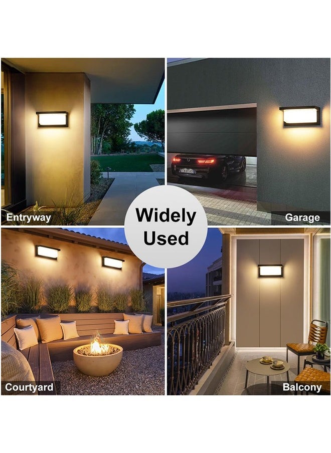 Sweet Life - Modern Outdoor Wall Lights, Solar wall light, Warmwhite 3000K Wall Mounted Lamps, Aluminum Matte Black Porch Patio Light, IP65 Waterproof for Hallway Stairs Gardens - Image 1
