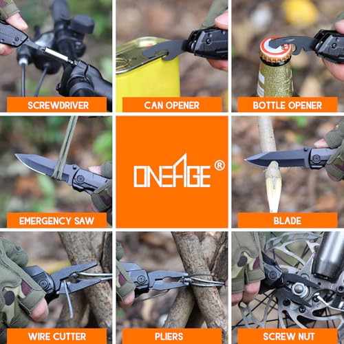 ONEAGE Gifts for Dad, Multitool Knife BEST DAD EVER for Camping, Fathers Day Christmas Unique Gifts for Dad, Dads Birthday Gift from Daughter Son, Christmas Ideal Presents for Dads, Gadget Present for Father - Image 3