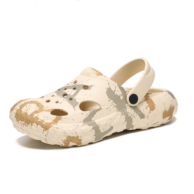 Sandals Couple Baotou Slippers Summer Outerwear Beach Crocs Fashion Trendy Sports Slippers Sandals - Image 1