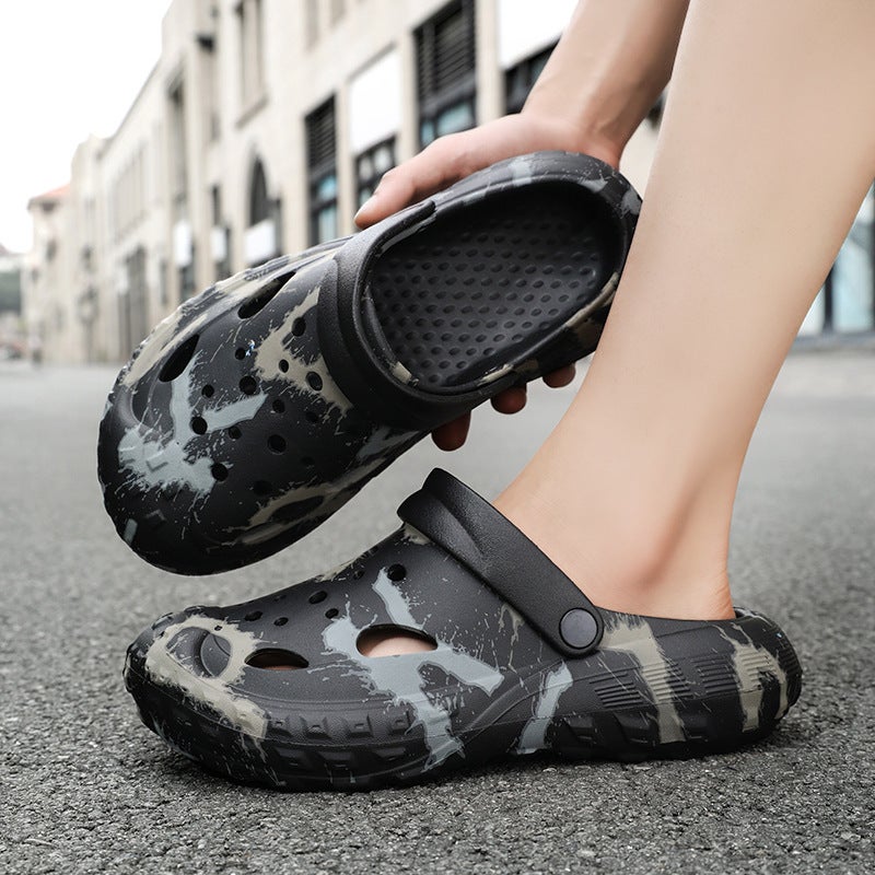 Sandals Couple Baotou Slippers Summer Outerwear Beach Crocs Fashion Trendy Sports Slippers Sandals - Image 5