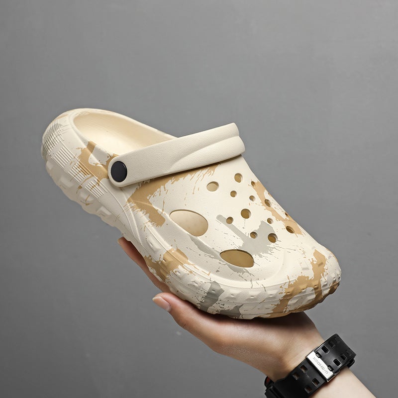 Sandals Couple Baotou Slippers Summer Outerwear Beach Crocs Fashion Trendy Sports Slippers Sandals - Image 3