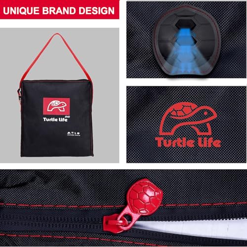 Turtle Life Patio Sofa Cover, Outdoor Heavy Duty Durable UV Water Resistant Anti-Fading Loveseat Cover with 2 Upgrade Air Vents and 2 Buckles, Black, 84" W x 37" D x 35" H - Image 3