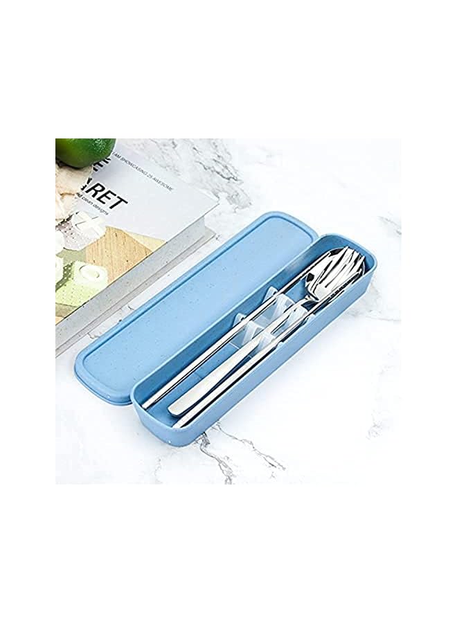 PROMASS Steel Flatware Set Food Chopsticks Fork Spoon Cutlery Set Dessert Spoon Dinnerware Set With Box - Image 2