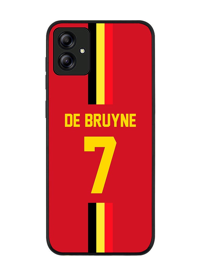 Stylizedd Rugged Black edge case for Samsung Galaxy A04 Slim fit Soft Case Flexible Rubber Edges Anti Drop TPU Gel Thin Cover - Football Team - Belgium Player Name - De Bruyne - Image 1