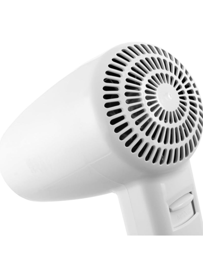 Tradeo Wall-Mounted Hair Dryer, Electric Bathroom Hairdryer with Coiled Cord Wall Hung Hair Dryer for Hotel Bathroom Home and Travel, White - Image 4