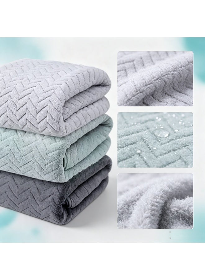 Multi Pack Large Microfiber Bath Towel Set 70 x 140 cm, Soft Absorbent Quick Dry Towels, Machine Washable for Bathroom Shower Gym Spa Travel - Image 2
