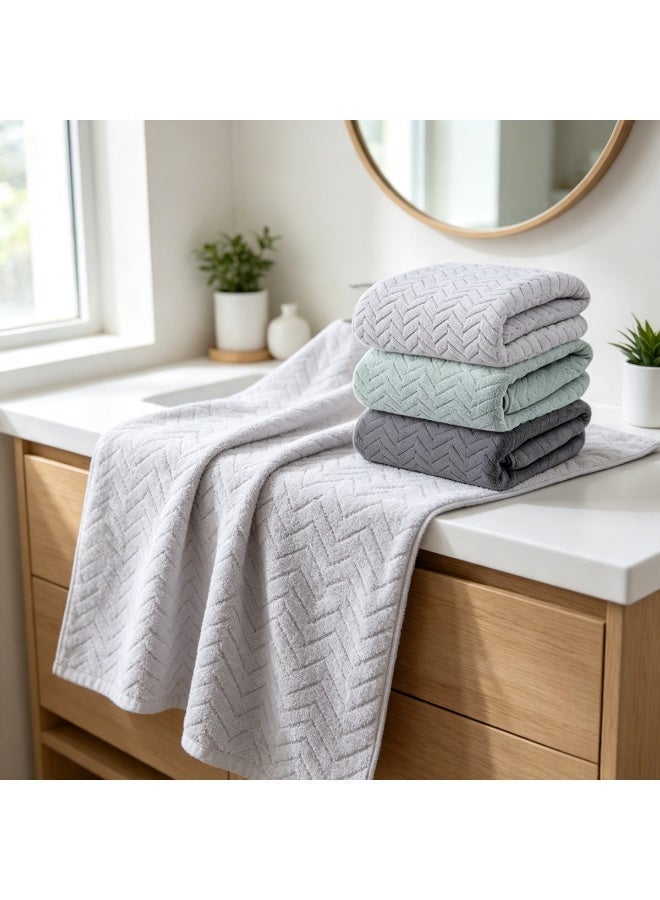 Multi Pack Large Microfiber Bath Towel Set 70 x 140 cm, Soft Absorbent Quick Dry Towels, Machine Washable for Bathroom Shower Gym Spa Travel - Image 5