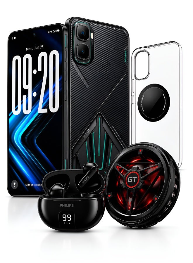 إنفينيكس GT 50 Pro with Earbuds Cooling Fan And Cover -24GB RAM (12+12) - 512 GB Storage- 5G Gaming Smartphone -  6.78-inch - 144Hz AMOLED - Black Abyss- Cooling Edition - Image 1