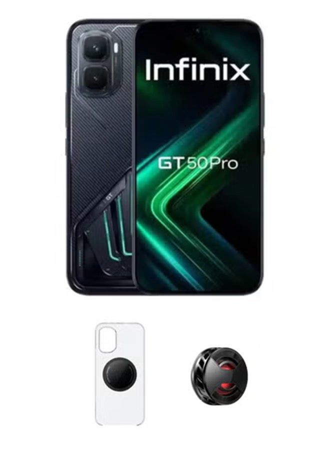 إنفينيكس GT 50 Pro with Earbuds Cooling Fan And Cover -24GB RAM (12+12) - 512 GB Storage- 5G Gaming Smartphone -  6.78-inch - 144Hz AMOLED - Black Abyss- Cooling Edition - Image 2