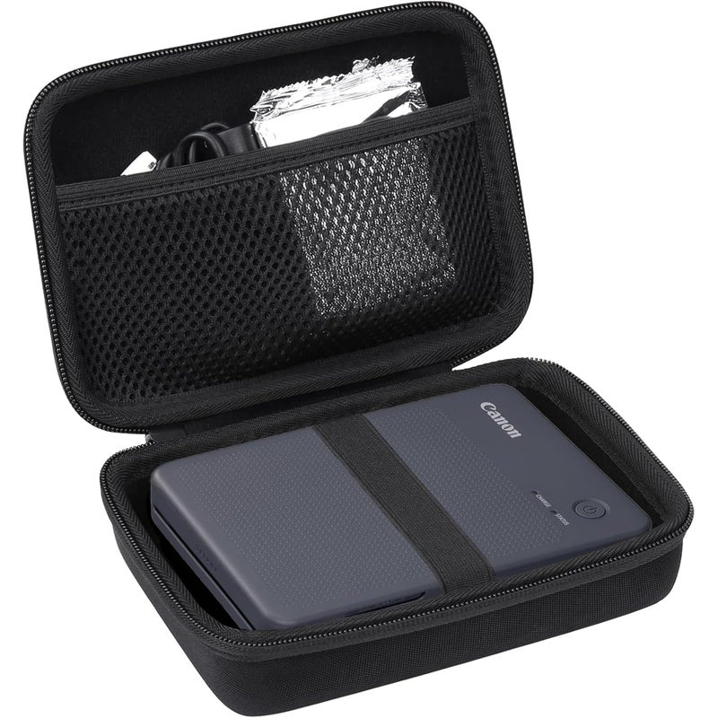 co2CREA Hard Travel Case Replacement for Canon SELPHY QX20 / QX10 Portable Square Photo Printer (Black Case) - Image 1