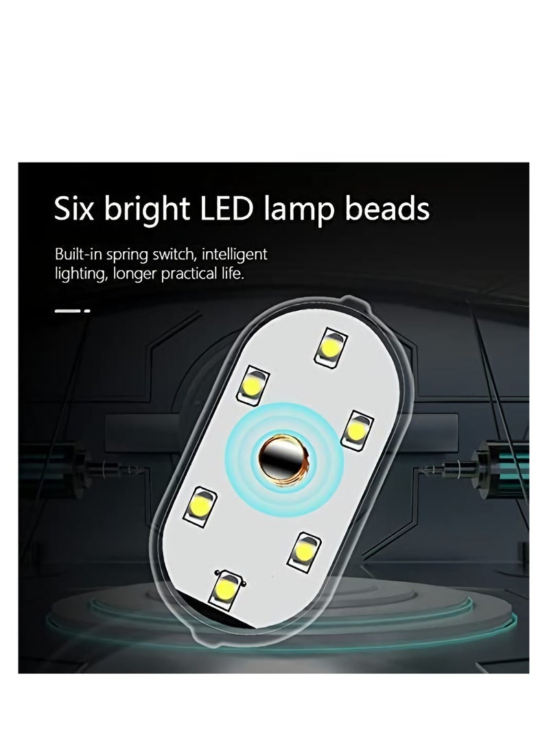 SYOSI Car LED Lights Interior, 7 Colors LED Interior Car Lights with 6 Bright LED Lamp Beads, Portable Night Reading Light Car Interior Atmosphere USB Rechargeable Lighting Light 2 Pcs  - Image 5