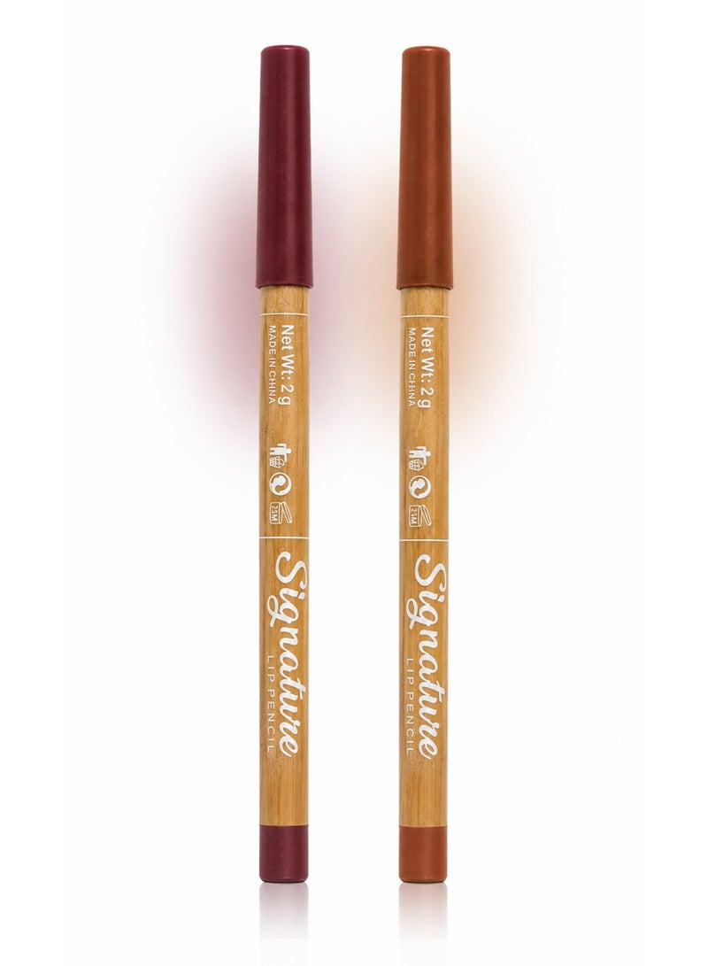 KARITE Signature Lip Pencil - Shades 03 & 04 - Matte Lip Liner Pencil - Bundle - 2g Pc - Image 2