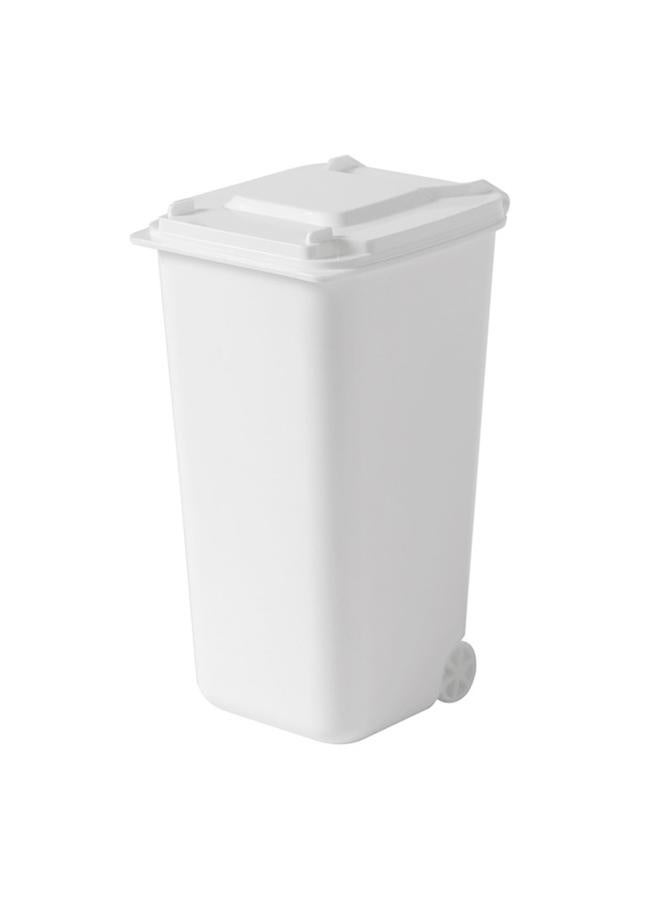 NIBEMINENT Desk Trash Can Plastic Office Paper Basket Countertop Garbage Can with Cute Sticker  - Image 1