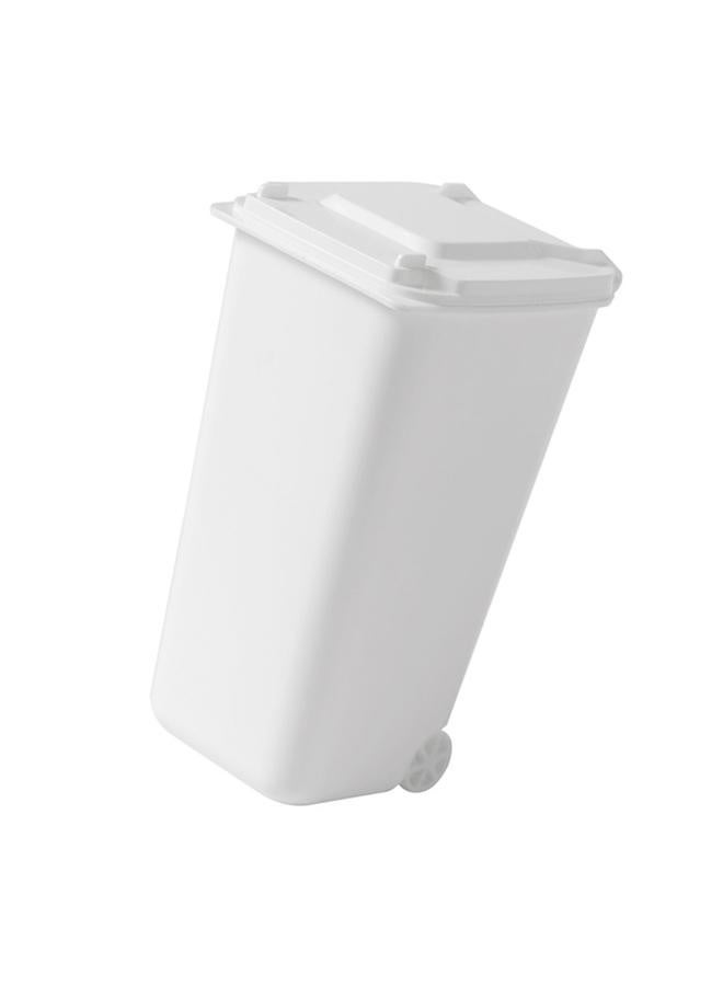 NIBEMINENT Desk Trash Can Plastic Office Paper Basket Countertop Garbage Can with Cute Sticker  - Image 4